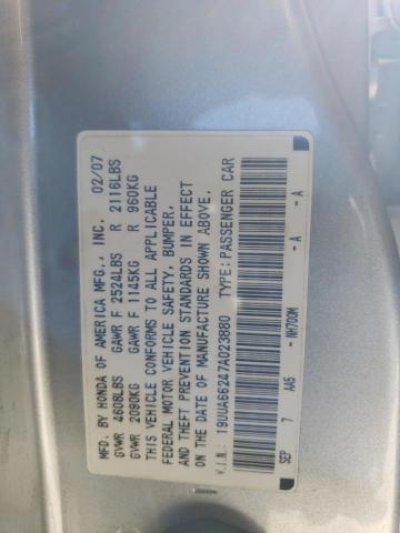 Aukcja sprzedaży 2007 Acura Tl, vin: 19UUA66247A023880, numer aukcji: 89596635