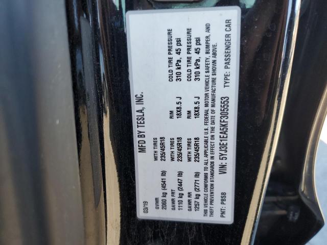 Auction sale of the 2019 Tesla Model 3, vin: 5YJ3E1EA5KF305553, lot number: 82522965