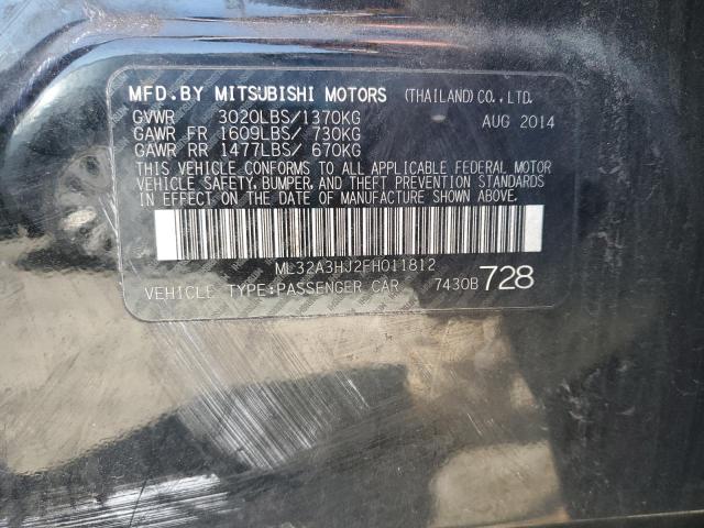 Продаж на аукціоні авто 2015 Mitsubishi Mirage, vin: ML32A3HJ2FH011812, номер лоту: 89564665