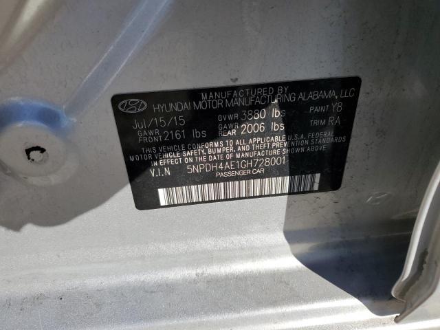 2016 Hyundai Elantra Se მანქანა იყიდება აუქციონზე, vin: 5NPDH4AE1GH728001, აუქციონის ნომერი: 85001865
