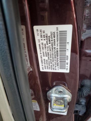 90583095 :رقم المزاد ، 5KBCP3F87AB009614 vin ، 2010 Honda Accord مزاد بيع