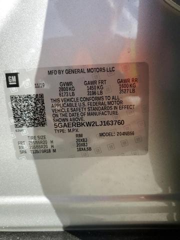 2020 Buick Enclave Es მანქანა იყიდება აუქციონზე, vin: 5GAERBKW2LJ163760, აუქციონის ნომერი: 81164025