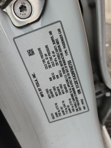 2024 Tesla Model 3 მანქანა იყიდება აუქციონზე, vin: 5YJ3E1EA3RF842755, აუქციონის ნომერი: 90506565