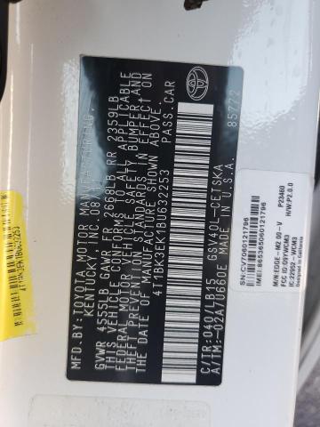 89858995 :رقم المزاد ، 4T1BK3EK1BU632253 vin ، 2011 Toyota Camry مزاد بيع