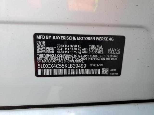 2019 Bmw X7 Xdrive50i მანქანა იყიდება აუქციონზე, vin: 5UXCX4C55KLB39499, აუქციონის ნომერი: 86659285