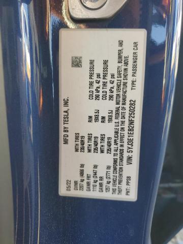 Aukcja sprzedaży 2022 Tesla Model 3, vin: 5YJ3E1EB2NF250282, numer aukcji: 90372795
