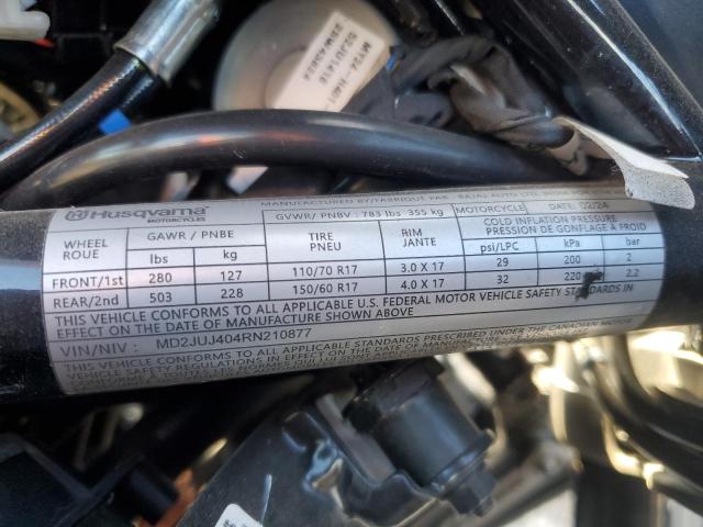 Aukcja sprzedaży 2024 Husqvarna Svartpilen, vin: MD2JUJ404RN210877, numer aukcji: 87202775