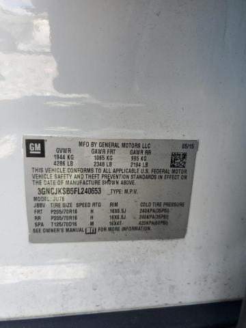 Продаж на аукціоні авто 2015 Chevrolet Trax, vin: 3GNCJKSB5FL240653, номер лоту: 82529445