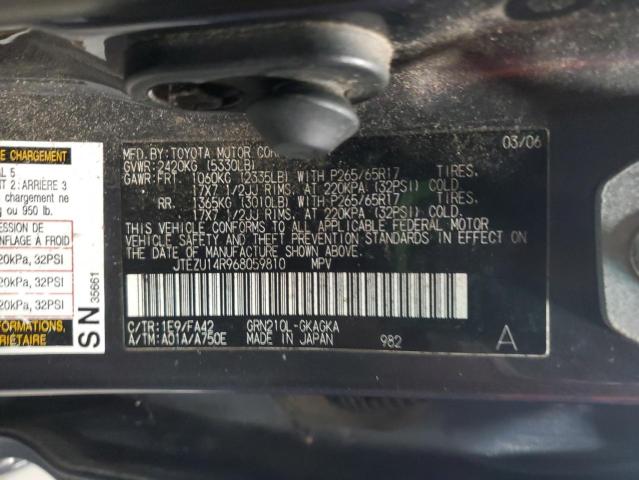 Продаж на аукціоні авто 2006 Toyota 4runner, vin: JTEZU14R968059810, номер лоту: 86881765
