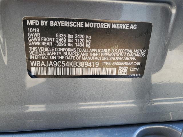Продажа на аукционе авто 2019 Bmw 530e, vin: WBAJA9C54KB389419, номер лота: 89738515