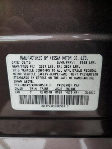 89889045 :رقم المزاد ، JN1AV7AR0FM850713 vin ، 2015 Infiniti Q50 Hybrid مزاد بيع