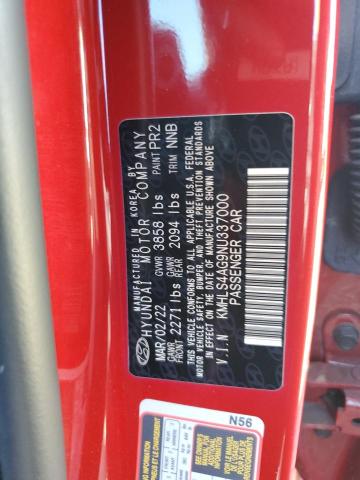 Aukcja sprzedaży 2022 Hyundai Elantra Se, vin: KMHLS4AG9NU337000, numer aukcji: 82605545