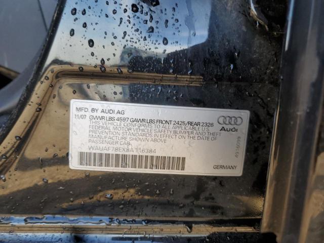 Продаж на аукціоні авто 2008 Audi A4, vin: WAUAF78EX8A116384, номер лоту: 84835735