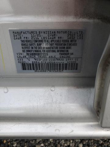 Продажа на аукционе авто 2022 Nissan Sentra, vin: 3N1AB8BV9NY212319, номер лота: 85780095