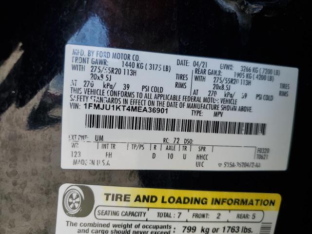 2021 Ford Expedition მანქანა იყიდება აუქციონზე, vin: 1FMJU1KT4MEA36901, აუქციონის ნომერი: 85670605
