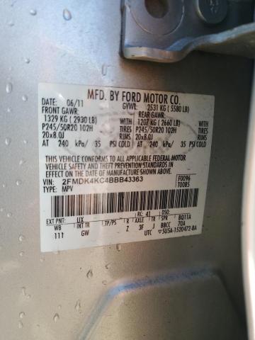2011 Ford Edge მანქანა იყიდება აუქციონზე, vin: 2FMDK4KC4BBB43363, აუქციონის ნომერი: 89689935