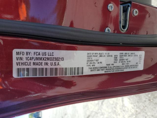 2021 Jeep Cherokee მანქანა იყიდება აუქციონზე, vin: 1C4PJMMX2MD230213, აუქციონის ნომერი: 80531785