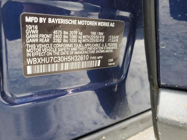 2017 Bmw X1 მანქანა იყიდება აუქციონზე, vin: WBXHU7C30H5H32610, აუქციონის ნომერი: 82234605