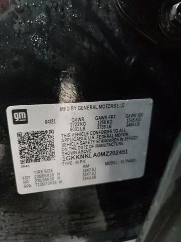 Aukcja sprzedaży 2021 Gmc Acadia, vin: 1GKKNKLA0MZ202451, numer aukcji: 90363455
