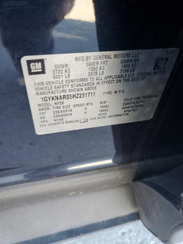 87490965 :رقم المزاد ، 1GYKNARS5HZ231711 vin ، 2017 Cadillac Xt5 مزاد بيع