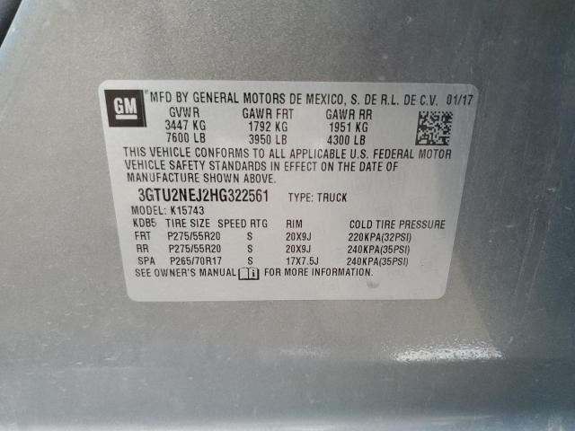 Aukcja sprzedaży 2017 Gmc Sierra K15, vin: 3GTU2NEJ2HG322561, numer aukcji: 85859715