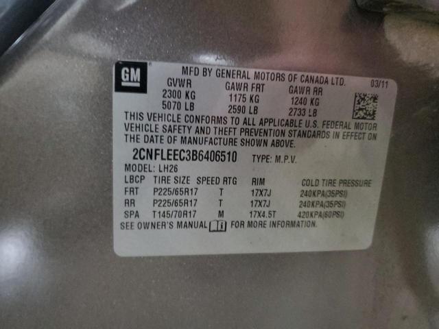 2011 Chevrolet Equinox მანქანა იყიდება აუქციონზე, vin: 2CNFLEEC3B6406510, აუქციონის ნომერი: 90403555