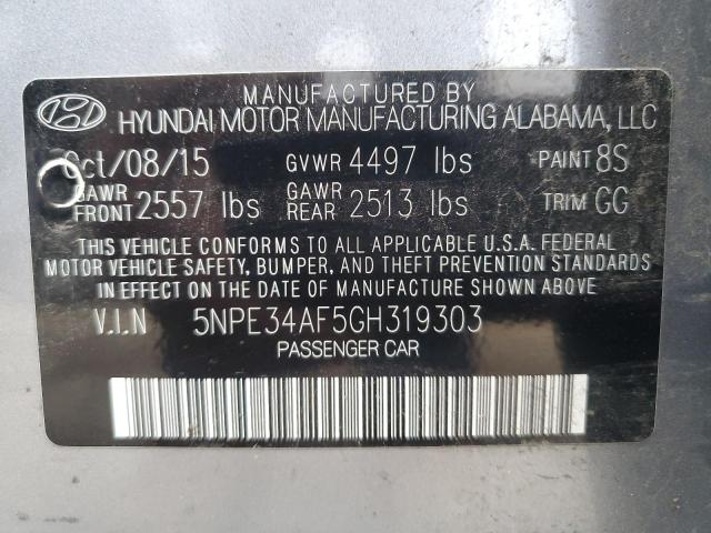 Продаж на аукціоні авто 2016 Hyundai Sonata, vin: 5NPE34AF5GH319303, номер лоту: 89914695