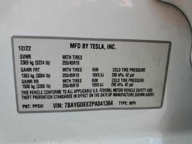 Продажа на аукционе авто 2023 Tesla Model Y, vin: 7SAYGDEE2PA041364, номер лота: 82232845