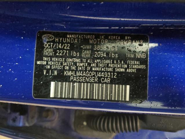85481925 :رقم المزاد ، KMHLM4AG0PU449312 vin ، 2023 Hyundai Elantra مزاد بيع