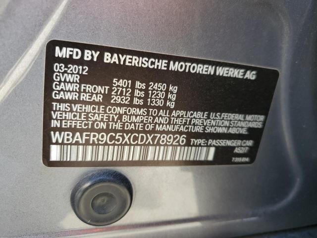 Aukcja sprzedaży 2012 Bmw 550, vin: WBAFR9C5XCDX78926, numer aukcji: 82431945