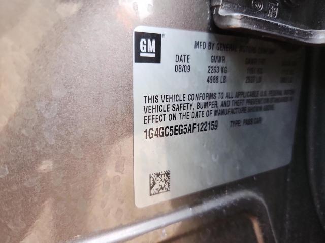 2010 Buick Lacrosse მანქანა იყიდება აუქციონზე, vin: 1G4GC5EG5AF122159, აუქციონის ნომერი: 90573425