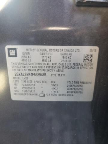 Aukcja sprzedaży 2015 Gmc Terrain, vin: 2GKALSEK4F6389425, numer aukcji: 87305205