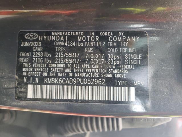 2023 Hyundai Kona მანქანა იყიდება აუქციონზე, vin: KM8K6CAB9PU052962, აუქციონის ნომერი: 85528975