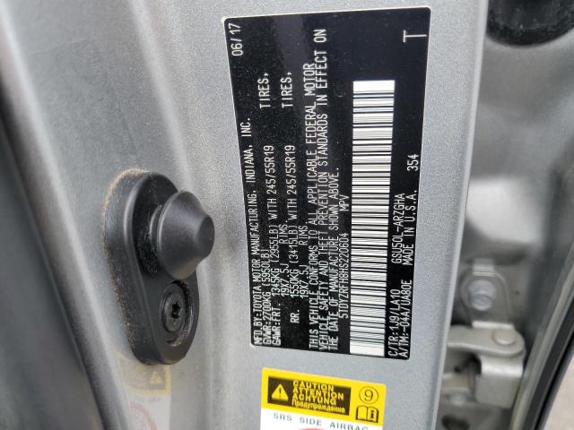Aukcja sprzedaży 2017 Toyota Highlander, vin: 5TDYZRFH8HS220604, numer aukcji: 85538985
