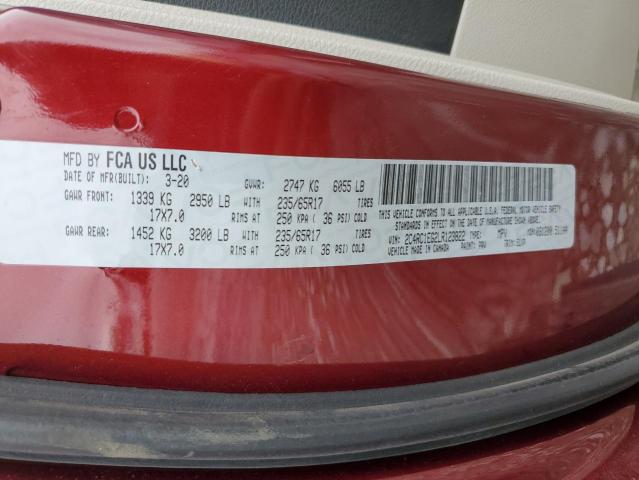 Aukcja sprzedaży 2020 Chrysler Pacifica T, vin: 2C4RC1EG2LR123822, numer aukcji: 90518805