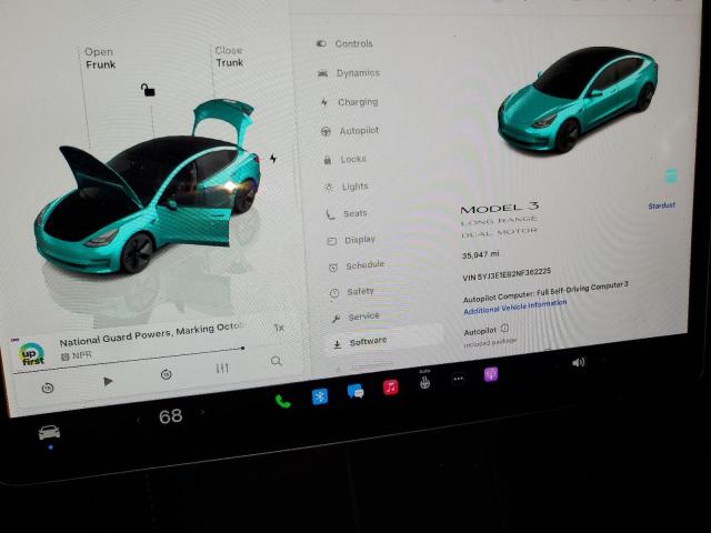 Aukcja sprzedaży 2022 Tesla Model 3, vin: 5YJ3E1EB2NF362225, numer aukcji: 86308625