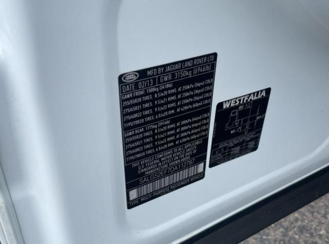 2013 Land Range Rover Supercharged მანქანა იყიდება აუქციონზე, vin: SALGS2EF7DA112787, აუქციონის ნომერი: 85121765