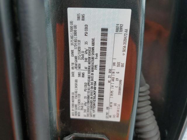 2018 Ford F150 მანქანა იყიდება აუქციონზე, vin: 1FTEW1E50JKF49184, აუქციონის ნომერი: 82239125