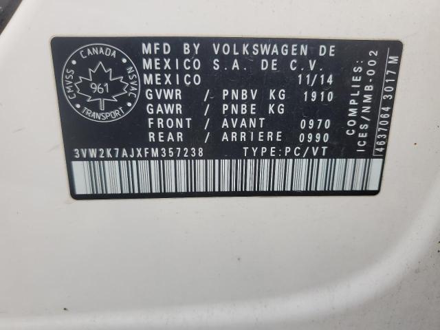 Продаж на аукціоні авто 2015 Volkswagen Jetta, vin: 3VW2K7AJXFM357238, номер лоту: 87272385