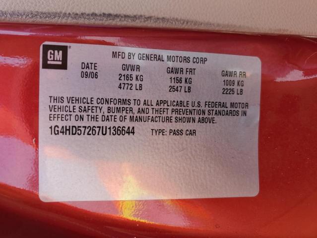 2007 Buick Lucerne მანქანა იყიდება აუქციონზე, vin: 1G4HD57267U136644, აუქციონის ნომერი: 84718465