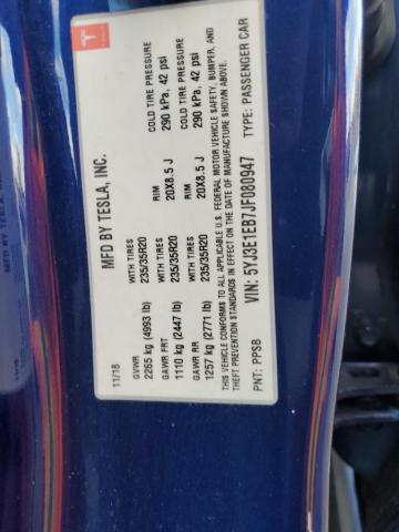 Продажа на аукционе авто 2018 Tesla Model 3, vin: 5YJ3E1EB7JF080947, номер лота: 90859095