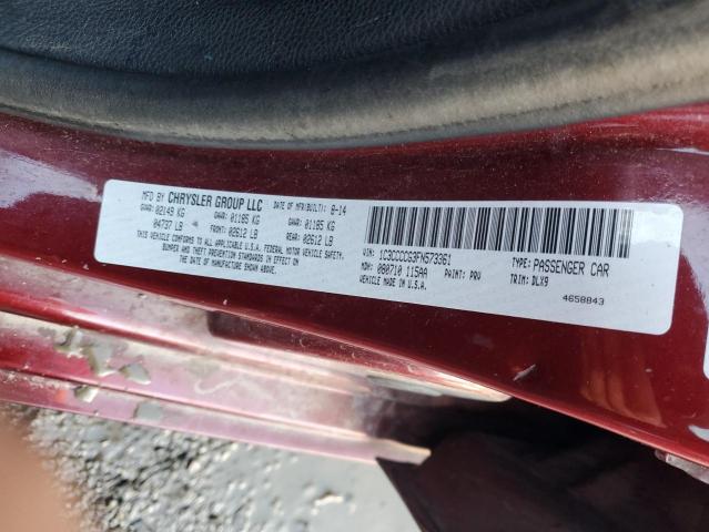 Aukcja sprzedaży 2015 Chrysler 200, vin: 1C3CCCCG3FN573361, numer aukcji: 82764295
