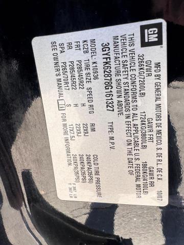 87125495 :رقم المزاد ، 3GYFK62878G161327 vin ، 2008 Cadillac Escalade E مزاد بيع