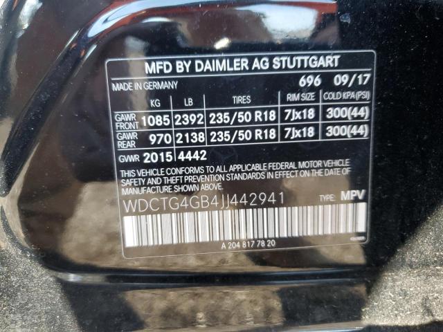 Продажа на аукционе авто 2018 Mercedes-benz Gla 250 4matic, vin: WDCTG4GB4JJ442941, номер лота: 82638905