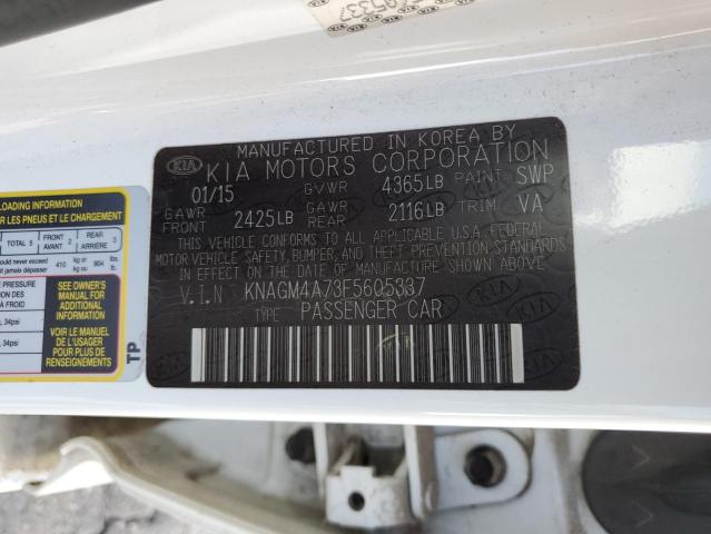 Продажа на аукционе авто 2015 Kia Optima Lx, vin: KNAGM4A73F5605337, номер лота: 85739755
