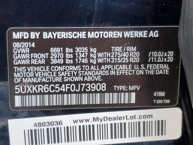 85813285 :رقم المزاد ، 5UXKR6C54F0J73908 vin ، 2015 Bmw X5 Xdrive5 مزاد بيع