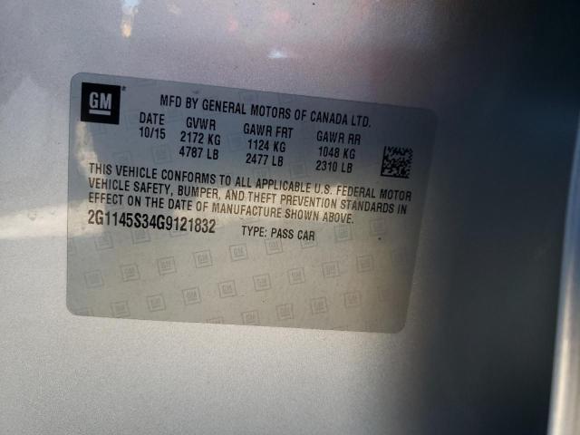 Продаж на аукціоні авто 2016 Chevrolet Impala, vin: 2G1145S34G9121832, номер лоту: 90879605