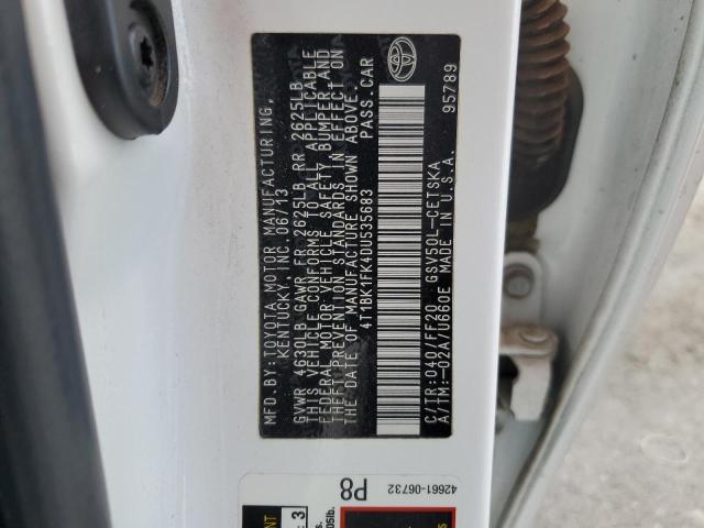 2013 Toyota Camry Se მანქანა იყიდება აუქციონზე, vin: 4T1BK1FK4DU535683, აუქციონის ნომერი: 82373885