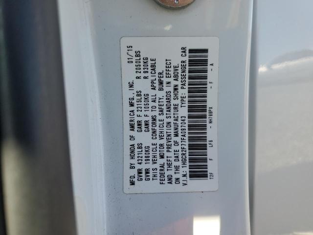2015 Honda Accord Ex მანქანა იყიდება აუქციონზე, vin: 1HGCR2F77FA097043, აუქციონის ნომერი: 84401795