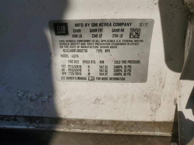 Продаж на аукціоні авто 2018 Buick Encore, vin: KL4CJASB1JB602758, номер лоту: 86667985